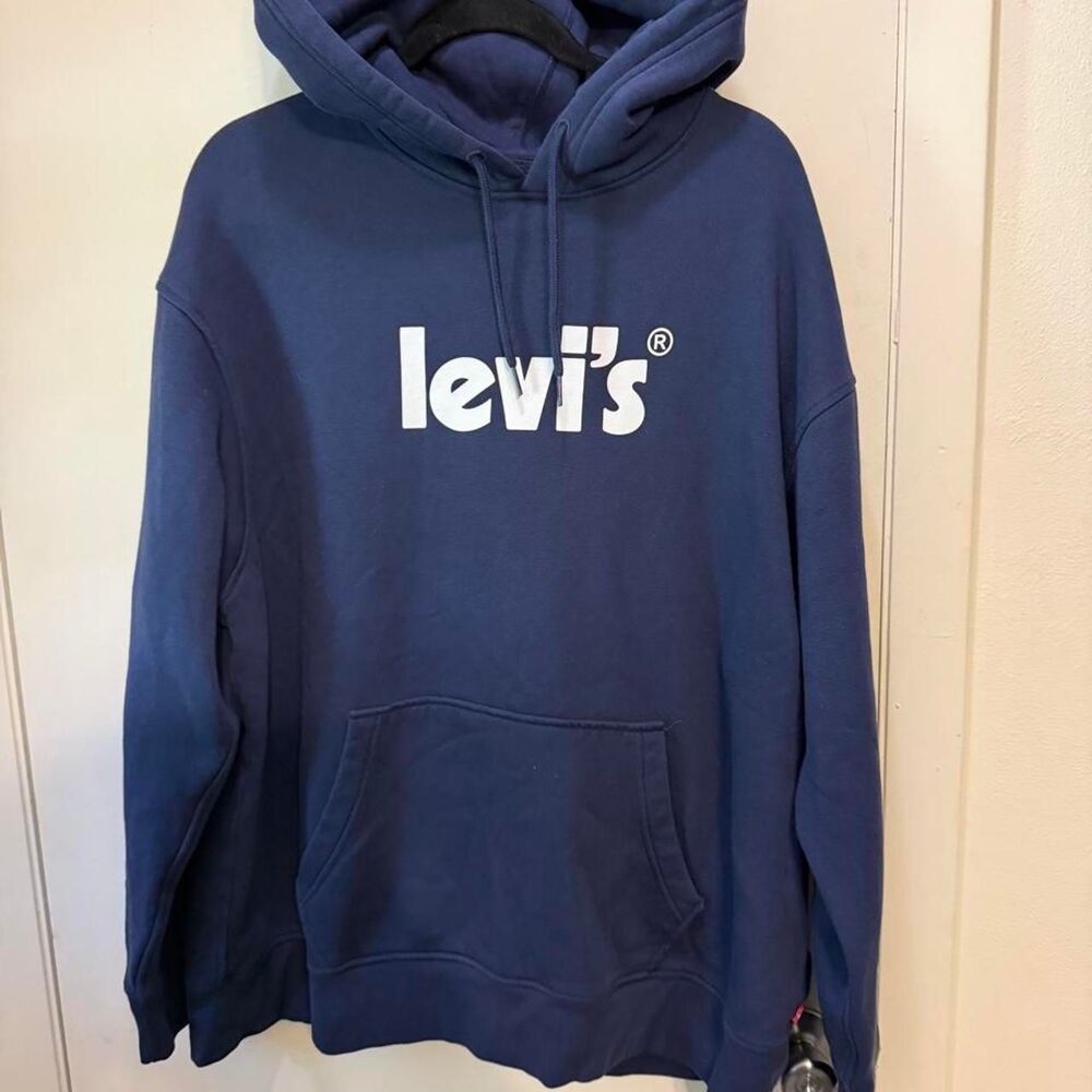 Levi-s Men's Navy and Blue Hoodie